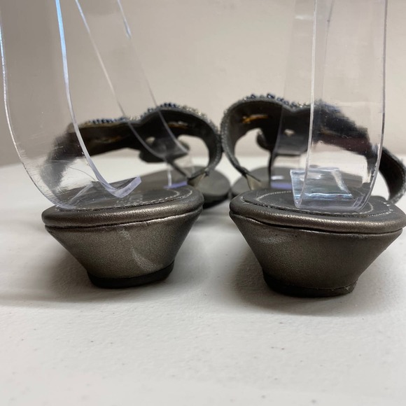 KENNETH COLE REACTION Pewter Bead Knot Thong Festival Sandals 8.5 - Picture 5 of 7